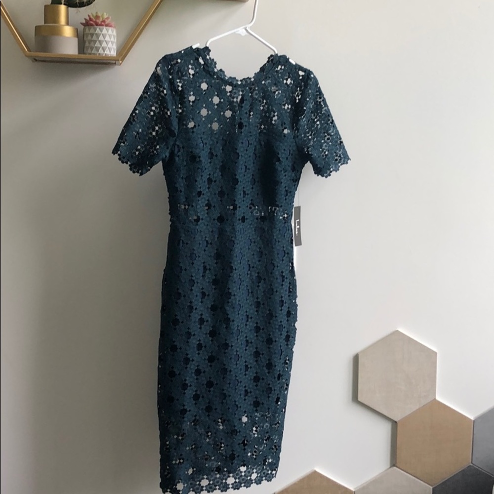 Size small midnight teal lace dress